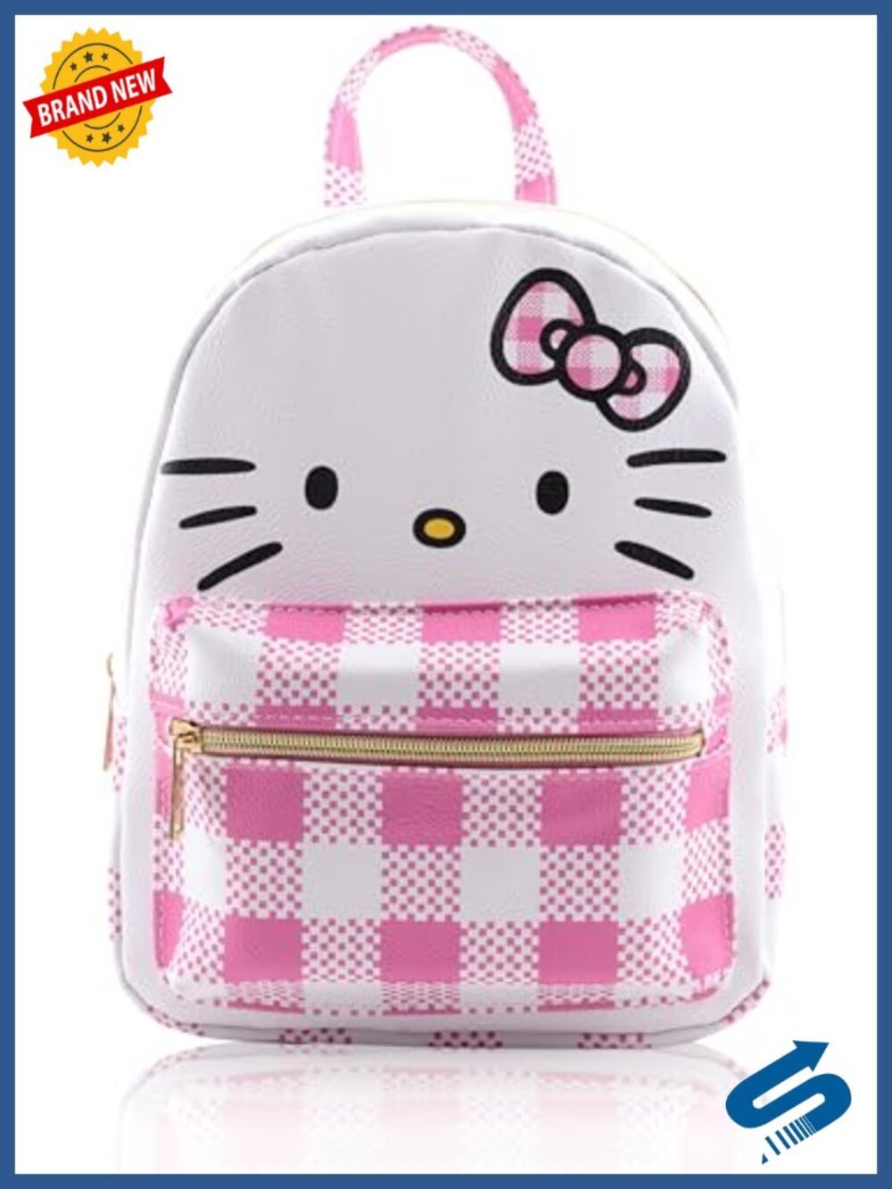 Officially Licensed Sanrio Hello Kitty Mini Backpack PU Leather 10 inch
